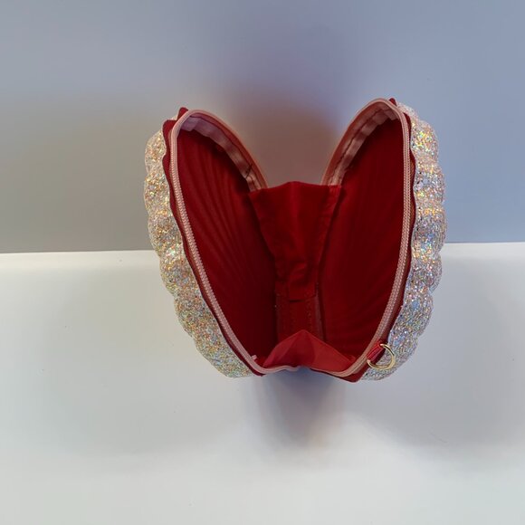 Glam Clam / Sparkle Seashell Crossbody Handbag /Silvery White- NWT - Picture 12 of 13